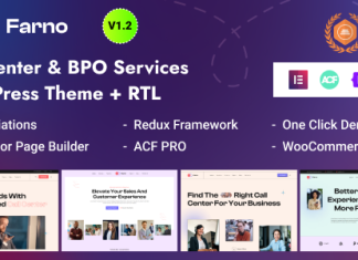 Farno Theme WordPress pour les services de centre dappels