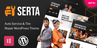 Serta Theme WordPress pour service auto et reparation de