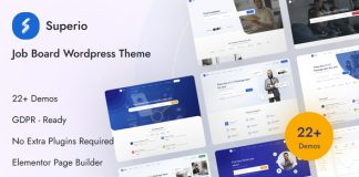 Superio Theme WordPress pour tableau des emplois