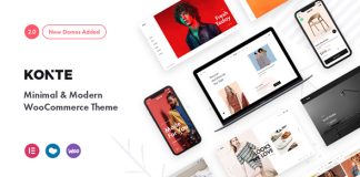 Theme WordPress Konte Minimal et Moderne pour WooCommerce