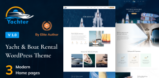 Yachter Theme WordPress de location de yachts et de