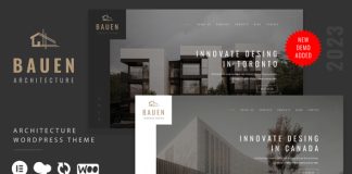 BAUEN Theme WordPress darchitecture et dinterieur Elementor