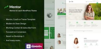 Mentor Theme WordPress pour coach en developpement personnel